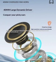 Casque de jeu supra-auriculaire tendance P9 avec annulation active du bruit (ANC) 5.0, mousse à mémoire de forme, basses profondes, sans fil pour mobile