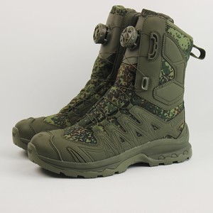 Bottes tactiques à lacets rapides TSB1 pour hommes, système BOA, noires, pour le travail, la sécurité, la patrouille, la randonnée, la chasse, antidérapantes, durables - Product Image 1