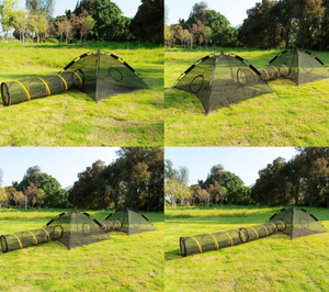 Tente portable pour animaux de compagnie avec sac de transport vente Pop-up Tunnel de jeu intérieur extérieur pour chiens chats motif solide plateau en plastique Type de palette - Product Image 5