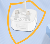 Chargeur Type-C le plus vendu en 2025, câble de charge PD UK, USB Type C, bloc de charge rapide pour téléphone portable, adaptateur mural 20W pour iPhone
