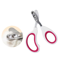Coupe-ongles pour chien et chat en acier inoxydable, double trou, anti-saignement, outil de toilettage pour animaux de compagnie