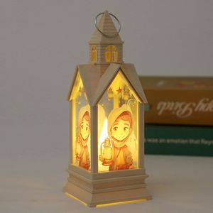 DAMAI Artículos para Fiestas Musulmanas Eid Mubarak, Lámpara LED Árabe con Forma de Estrella y Luna, Vela Electrónica, Faroles de Ramadán, Decoraciones de Ramadán 2025 - Product Image 2