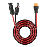 Câble solaire 10AWG pour panneau solaire vers connecteur de batterie, rallonge solaire de 2, 6, 10, 20, 35, 50 pieds pour station d'alimentation portable, câbles solaires