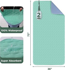 Almohadillas para orinar de 4 capas Premium, almohadillas lavables para cama impermeables para incontinencia, ancianos y adultos - Product Image 3