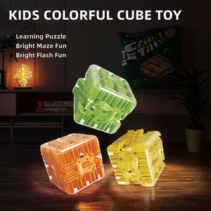 Nouveau design, jouets éducatifs pour enfants, <span class=keywords><strong>cube</strong></span> de <span class=keywords><strong>labyrinthe</strong></span> lumineux en plastique ABS 3x3x3, 2 styles d'emballage, cadeau pour enfants - Product Image 2