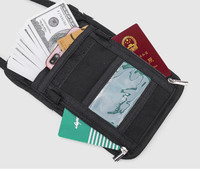 Portefeuille de voyage tendance avec fermeture éclair anti-RFID, portable, unisexe, pour garder les documents en sécurité