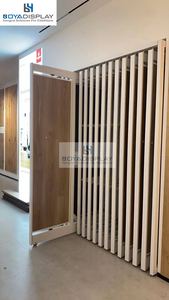 Giá đỡ trưng bày sàn gỗ PVC giả đá cẩm thạch, cửa tủ xoay đẩy kéo chất lượng cao tùy chỉnh Boya dành cho phòng trưng bày - Product Image 4