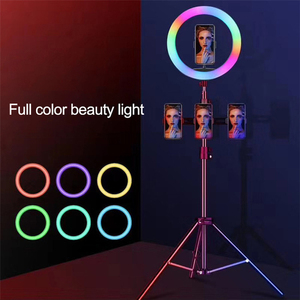 Aro de Luz Selfie Portátil con Trípode de 10 Pulgadas MJ26 RGB con Múltiples Colores de Iluminación, Rotación de 360 Grados - Product Image 2