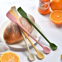 Ensemble de spatules en silicone de qualité alimentaire, 4 mini-racloeurs double tête de 10,2 pouces, compatibles lave-vaisselle et four, pour la pâtisserie et les confitures