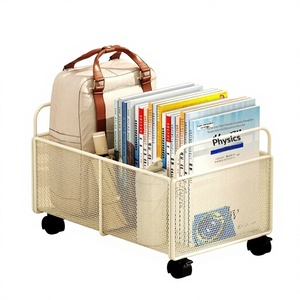 Boîte <span class=keywords><strong>de</strong></span> rangement <span class=keywords><strong>pour</strong></span> livres sous le bureau avec roulettes <span class=keywords><strong>pour</strong></span> étudiants, grande capacité, design gain <span class=keywords><strong>de</strong></span> place - Product Image 2