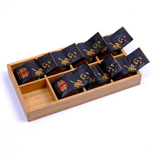 Caja de almacenamiento de té de 8 compartimentos, dividida en compartimentos para guardar bolsitas de té, adecuada para uso doméstico, sirviendo como bandeja de bambú - Product Image 4
