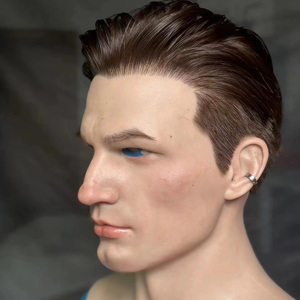 <span class=keywords><strong>Masque</strong></span> de tête entière en silicone pour homme jeune, personnalisé, pour cosplay, farces, accessoires de costume de fête - Product Image 5