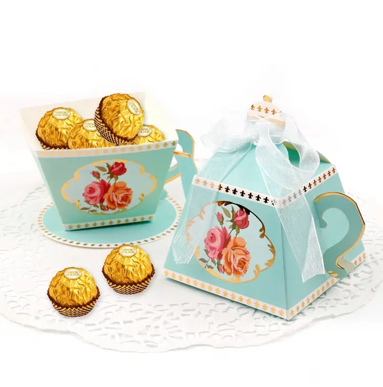 Creatieve Mooie Bruiloft Papier Chocolade Snoep Verpakking Gift Party Gunsten Doos Voor Snoep