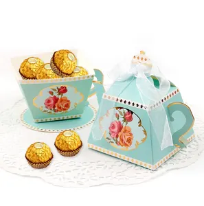 Fantasia criativa caixa de presente de papel de embalagem dos doces de chocolate do casamento favores do partido para doces