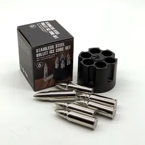 Hot Sale Good Quality Ecofriendly Stainless Steel Ice Cube Bullet Shaped Whiskey Stone