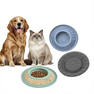 Pet Slow-Feeding Licking Bowl Silicone Suction Cup Non-Slip Tip-Resistant Universal Cats Dogs Dry-Wet Dual-Use Feeding <b>Mat</b> <b>Large</b> - Product Image 1