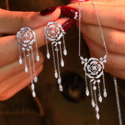 0.45ct necklace/ 0.68ct earrin