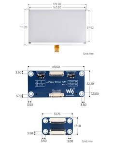 Pantalla de Tinta Electrónica Waveshare de 7.5 Pulgadas HAT (B) para Raspberry Pi, 800x480 Píxeles, Interfaz SPI Tricolor Rojo/Negro/Blanco - Product Image 6