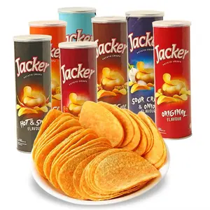 Wholesale Hot Sale 160g Canned Quality Original Chip Jacker Potato Chips Healthy Snack