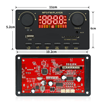 Papan Dekoder Mobil 160W MP3 WMA Radio FM Pemutar Musik Mp3 Speaker Jam Alarm Digital Tampilan Waktu Kartu Bergaya