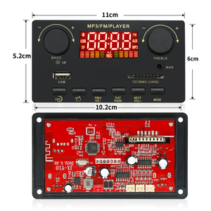 Placa decodificadora de coche de 160W <span class=keywords><strong>Bluetooth</strong></span> 5,0 MP3 WMA Radio FM Mp3 reproductor de música altavoz reloj despertador Digital pantalla de tiempo tarjeta elegante - Product Image 3