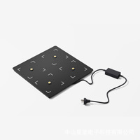 Lampe de table sans fil multi-ports 8-en-1 avec station de charge – Supporte plusieurs lampes, lampe de bureau LED portable sans fil pour restaurant