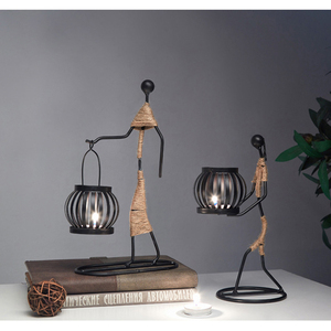 Candelabros y Portavelas de Metal Negro de Estilo Europeo, Hechos a Mano, <span class=keywords><strong>para</strong></span> Bodas, Pascua y Otras Ocasiones - Stickman Crafts - Product Image 4