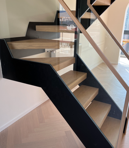 VIKO Vendita Diretta del Produttore di Gradini in Legno Naturale Massiccio, Installazione Rapida, Scala Prefabbricata a Doppia Struttura - Product Image 5