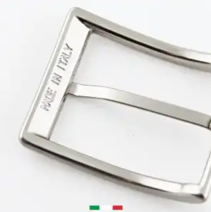 Made in Italy tùy chỉnh phong cách cổ điển kim loại Vải Vành đai khóa cho cổ điển thanh lịch người đàn ông da thắt lưng - Product Image 4