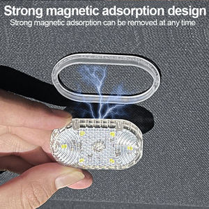 Lampe de lecture pour <span class=keywords><strong>voiture</strong></span> Nebrixglova, lampe de plafond d'ambiance, base magnétique, rechargeable par USB, commande tactile, 6V, garantie 1 an, intérieur - Product Image 3