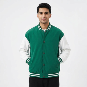 Chaquetas Varsity de Invierno para Hombre de Alta Calidad con Cuello Alto y Logotipo Frontal, Totalmente Transpirables y de Secado Rápido, Material 100% Algodón - Product Image 1