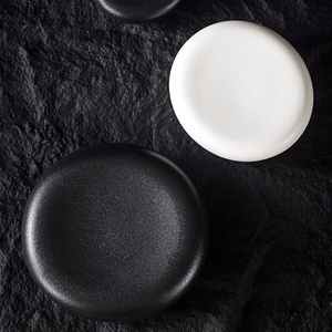 Assiette à sushi ovale en céramique de galets assiettes à manger plat Dim Sum bol à dessert disque de piqûre plateau de collation assiettes à steak de Style occidental - Product Image 4