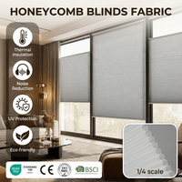 Stores filtrants alvéolaires unis en tissu à double couche de polyester écologique intégré, durables et anti-UV