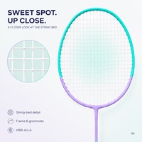 Vollcarbon-Badmintonschläger 5U für Erwachsene, Offensiv-Singleschläger, Mittlere Steifigkeit, 0,65 mm Saiten, Anpassbar