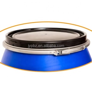 Fûts en <span class=keywords><strong>plastique</strong></span> de 200 L en HDPE bleu à ouverture supérieure, de qualité <span class=keywords><strong>alimentaire</strong></span>, recyclables, pour le lait, avec anneaux en fer - Product Image 3