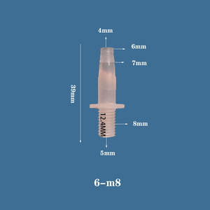 Conector de tubo de plástico roscado macho y hembra métrico M8, accesorio de lengüeta para manguera de 13/32 \ "<span class=keywords><strong>con</strong></span> <span class=keywords><strong>codo</strong></span> recto para accesorios de tubería - Product Image 3