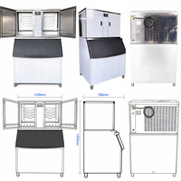 Máquina de Hielo Industrial de 1000 kg/día, Máquina de Hielo Comercial de Gran Capacidad, 220v/380v
