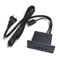 Enchufe oculto con carga rápida USB tipo C PD de 20 W, toma de corriente para sofá junto a la cama