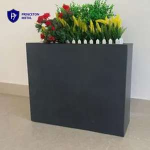Fleur noire suspendue décoration extérieure pots de jardinière en aluminium grand extérieur