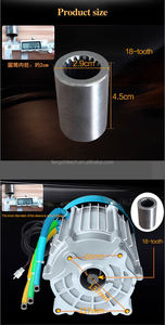 Moteur central sans balais haute puissance 1500W 2200W 3000W 4000W 72V 60V pour cyclomoteurs électriques, tricycles électriques lourds et fourgons de livraison - Product Image 4