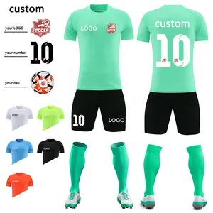 Custom Soccer Uniform Set Men Tracksuit Football Jersey Kit Sport Wear Team Training Suit Football Clothes Manufacturer