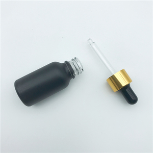 Flacone in Vetro Personalizzato per Cosmetici, Oro e Nero, 5-100ml, con Contagocce per Olio Viso, Siero, Lozione e Crema, con Logo Personalizzato - Product Image 3