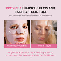 Masque facial en hydrogel bio-collagène à marque privée, masque en feuille au collagène et à la niacinamide pour raffermir et éclaircir tous types de peaux