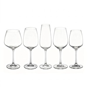 Czech Imported Lead Free Crystal <b>Wine</b> Glass 401 500ml Round Stemmed <b>Goblet</b> For Party Home Use - Product Image 3