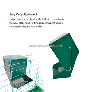 YYC PH266 Neuartiger Metall-Futterautomat für Kaninchen, Nagetiere, Kleintiere, Futterspender für Kaninchen mit Deckel - Product Image 5