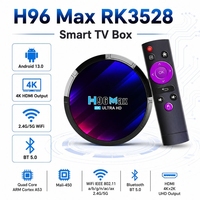 H96 MAX 4K Android 13 TV Box 2GB RAM RK3528 Control Remoto por Voz BT WiFi Dual Duplicación de Pantalla Reproductor Multimedia para el Hogar