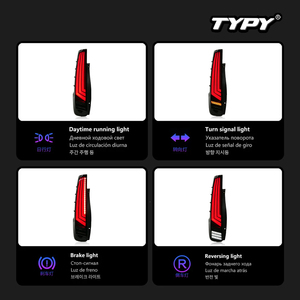Feux arrière TYPY pour Toyota Noah/Voxy 2013-2021, série 80, feux arrière LED avec clignotants séquentiels - Product Image 4