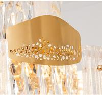 Lustre en cristal à pampilles pour escalier d'appartement duplex moderne de luxe PM, éclairage de villa, lampe suspendue en cristal pour salon, décoration