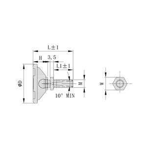 Re Adjustable Feet Base Stainless Steel Nylon Shockproof Heavy Duty Rubber Feet KC-2708S 40 6 20 - Product Image 3