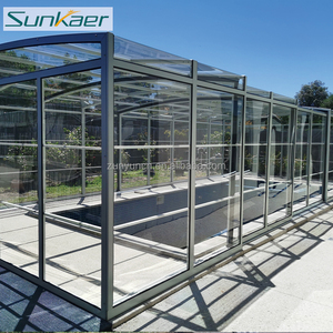 Sunkaer Design moderne 10 ans <span class=keywords><strong>de</strong></span> garantie aluminiumsun abri rétractable pour <span class=keywords><strong>piscine</strong></span> extérieure sunroom cover closures - Product Image 1